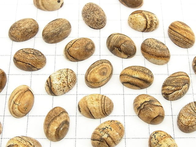 Bild-Jaspis ovaler Cabochon 14x10mm 2 Stück 2,79 $!