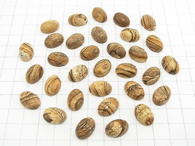 Bild-Jaspis ovaler Cabochon 14x10mm 2 Stück 2,79 $!