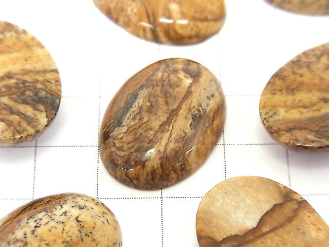 Bild-Jaspis ovaler Cabochon 25x18mm 2 Stück 3,79 $!