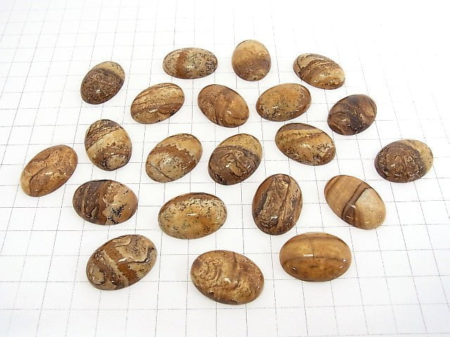 Bild-Jaspis ovaler Cabochon 25x18mm 2 Stück 3,79 $!