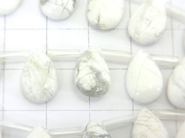 1strand $7.79! Howlite Magnesite Pear shape (Smooth) 12x8mm 1strand beads (aprx.14inch/34cm)