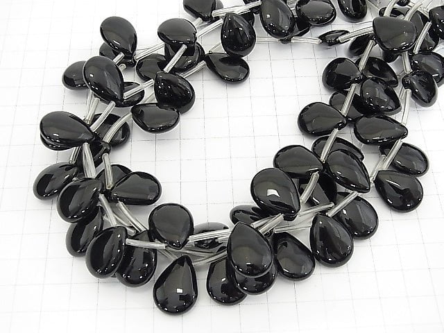Onyx Pear shape (Smooth) 20x15x7mm half or 1strand beads (aprx.15inch/36cm)