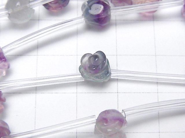 Multicolor Fluorit AA++ Rose 8mm halb oder 1strang Perlen (ca. 12 Zoll / 30 cm)