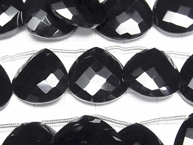 Onyx Chestnut Faceted Briolette 1strand beads (6-7pcs )