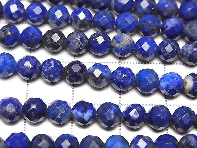 青金石 AA++ 切面圓珠 5mm 1串(約15英寸/36公分)高品質!