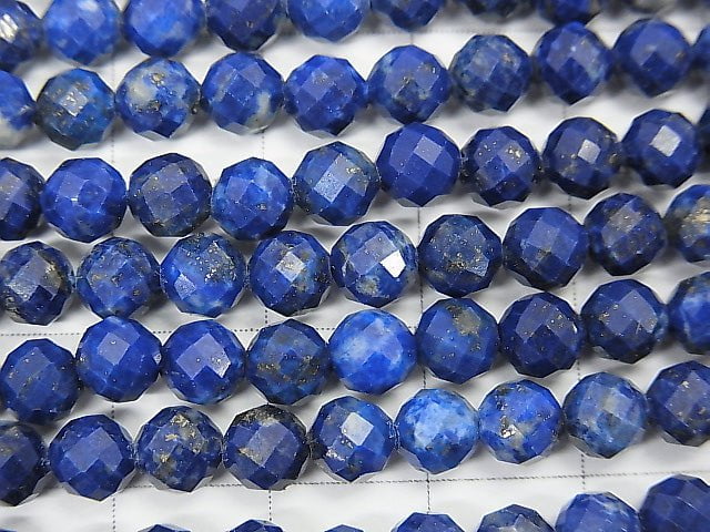 High Quality! 1strand $9.79! Lapislazuli AA++ Faceted Round 5mm 1strand beads (aprx.15inch/37cm)