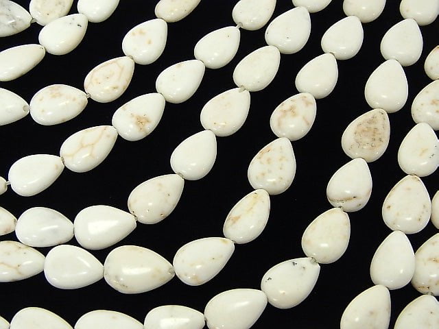 1strand $4.79! Magnesite Vertical Hole Pear shape 12x8mm 1strand beads (aprx.15inch/38cm)