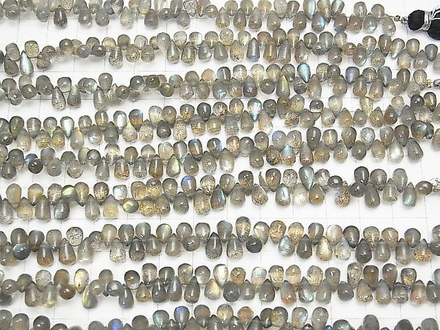 High Quality Labradorite AAA Drop (Smooth) half or 1strand beads (aprx.9inch/23cm)