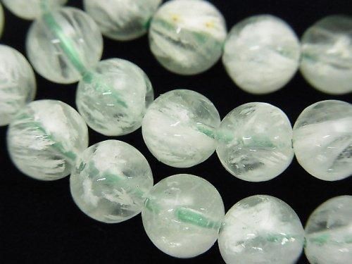 Green Angel Feather Fluorite Round 8mm 1strand beads (Bracelet)