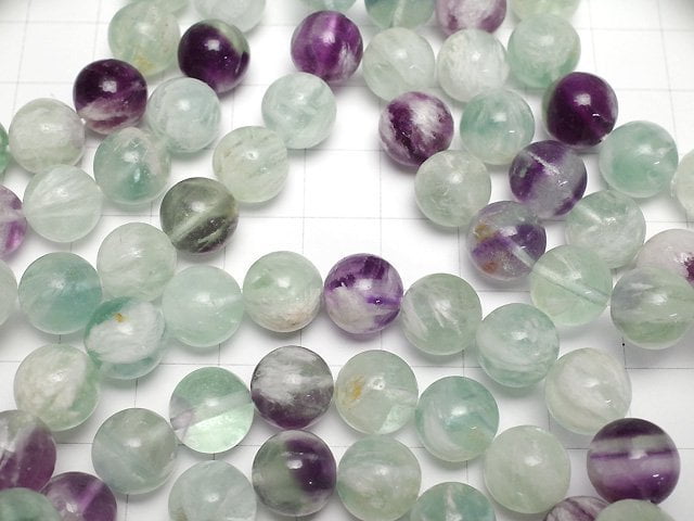 Multi Engel-Feder Fluorit Rund 10mm Armband
