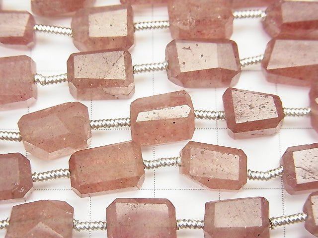 Hochwertig! Pink Epidot AA++ facettierter Nugget 1 Strang Perlen (ca. 7 Zoll / 17 cm)