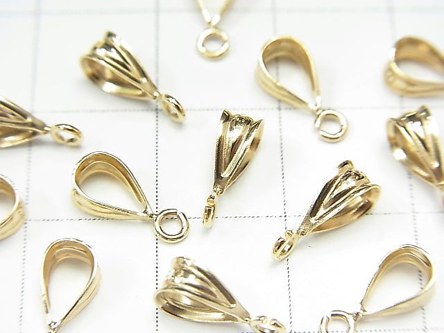 14KGF Bail with Jump Ring (open type) 9x4mm 2pcs