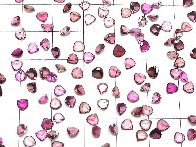 Hochwertiger rosa Turmalin AAA Lose Stein Kastanienförmig facettiert 4x4mm 5 Stück