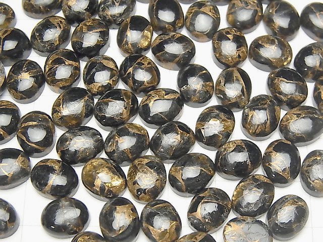 Kupferobsidian AAA Oval Cabochon 10x8mm 5 Stück