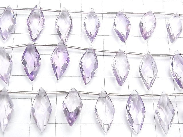 Hochwertiger rosa Amethyst AAA Facettierte Marquise 18x8mm halb oder 1strang Perlen (ca. 5 Zoll / 13 cm)