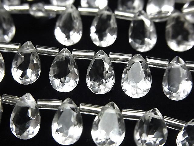 Hochwertiger Kristall AAA Birnenform facettiert 9x6mm 1strang Perlen (18 Stück)