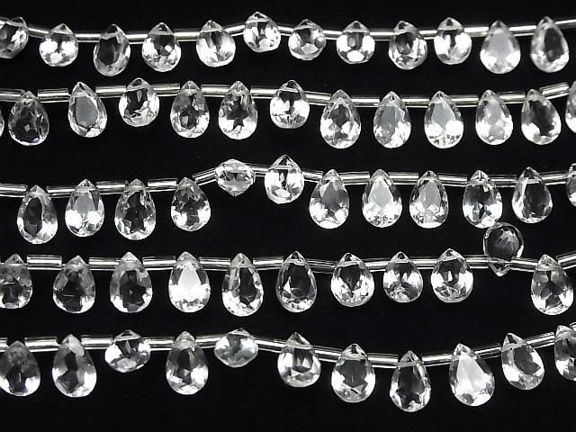 Hochwertiger Kristall AAA Birnenform facettiert 9x6mm 1strang Perlen (18 Stück)