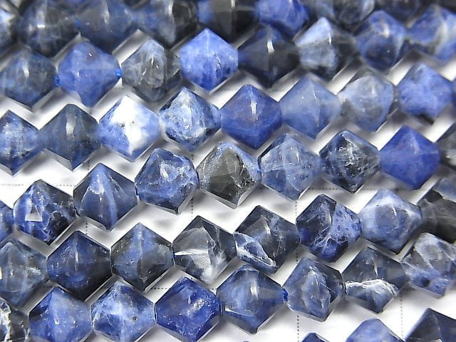 Hochwertig! Sodalith AA+ facettierte Knopf-Rondelle 6x6x5,5mm 1Strang Perlen (ca. 15 Zoll / 38 cm)