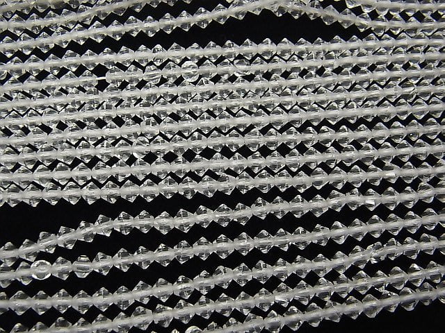 Haute Qualité ! Cristal de Quartz AAA - Taille ronde Abacus 4x4x3mm 1 fil de perles (environ 15 pouces / 38cm)