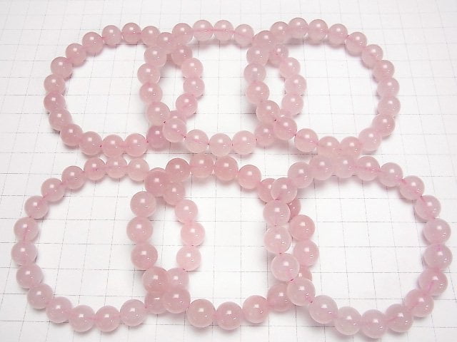 Tiefrosenquarz AA+ Rund 10mm 1strang Perlen (Armband)
