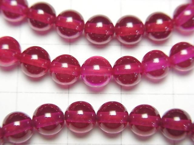人造紅寶石 AAA 圓珠 6mm 一串(手鍊)