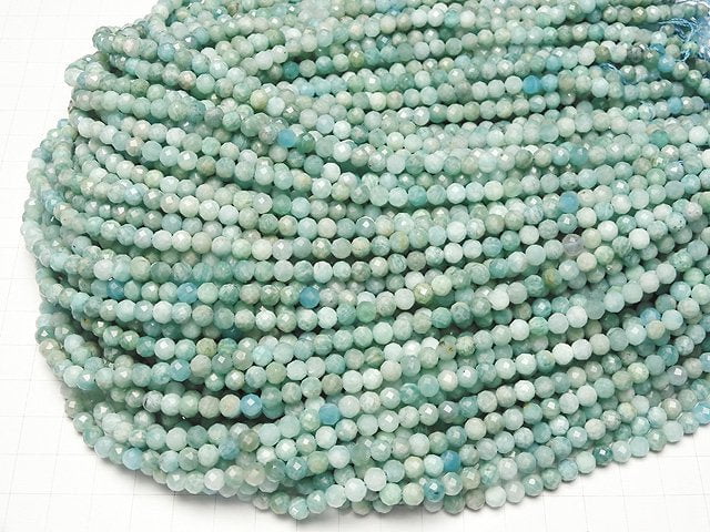 High Quality! 1strand $8.79! Amazonite AA Faceted Round 5mm 1strand beads (aprx.15inch/37cm)