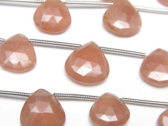 Peruanischer Rhodochrosit AA++ Kastanienfarben facettierte Briolette 1 Strang Perlen (10 Stück)