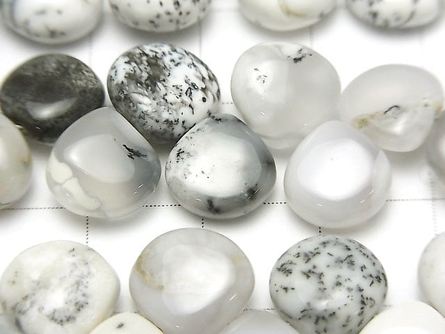 Dendrite Opal Chestnut (Smooth) half or 1strand beads (aprx.7inch/18cm)