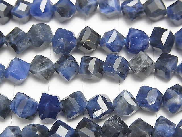 Sodalith AA++ Würfelform 6x6x6mm halb oder 1strang Perlen (ca. 14 Zoll/35 cm)