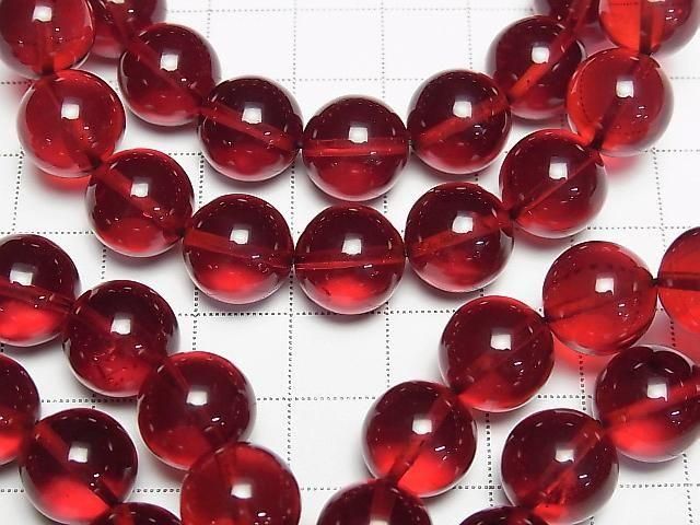 Roter Bernstein runde 12mm Armband