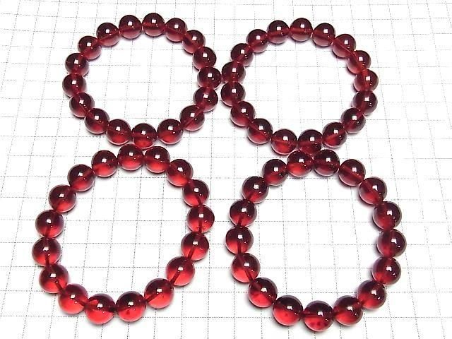 Roter Bernstein runde 12mm Armband
