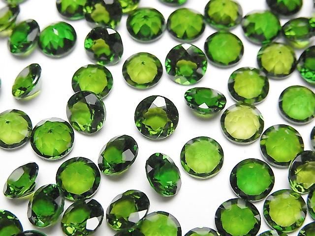 高品質鉻透輝石 AAAA 圓形刻面裸石 6x6mm 1顆