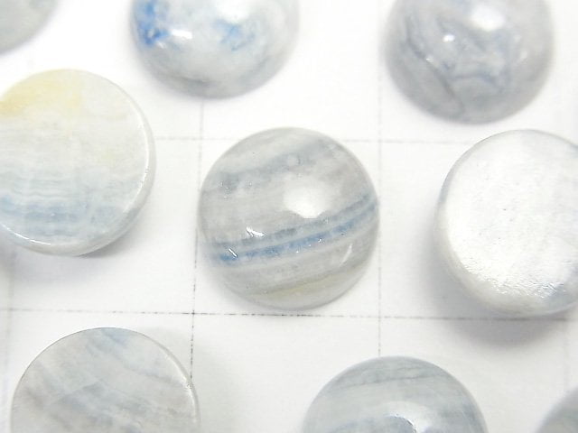 Blaue Scheelit Runde Cabochon 10x10mm 3 Stück