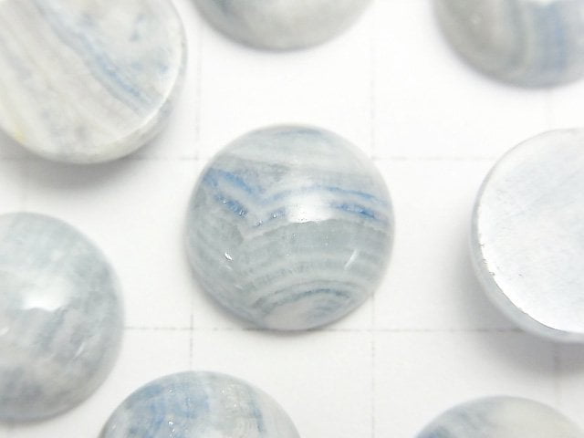 Blaue Scheelit Runde Cabochon 12x12mm 3 Stück
