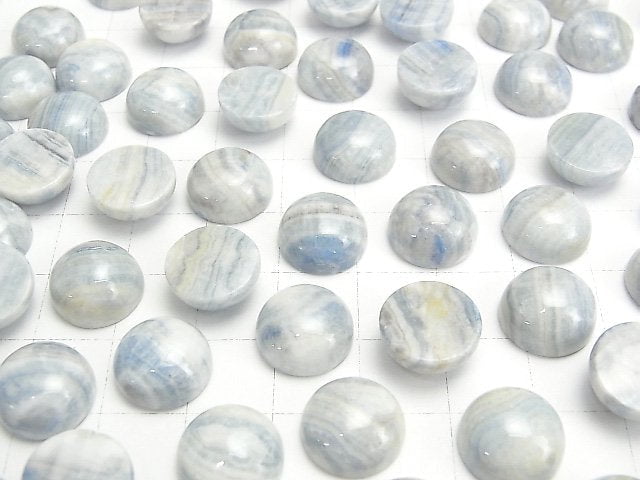 Blaue Scheelit Runde Cabochon 12x12mm 3 Stück