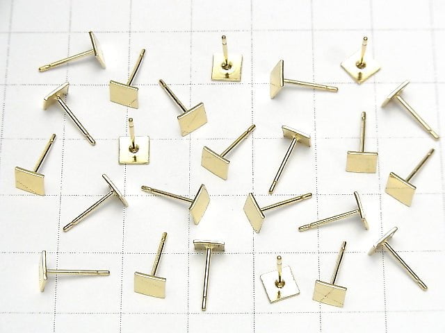 14KGF Earstuds Earrings Square 5mm 1pair