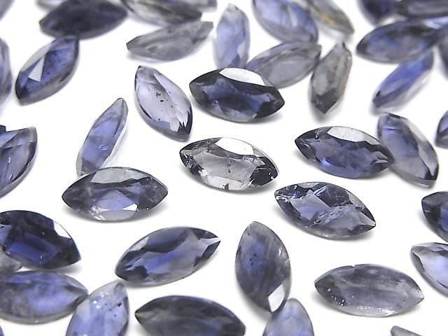 Hochwertiger Iolith AA++ loser Stein marquise facettiert 10x5mm 3 Stück