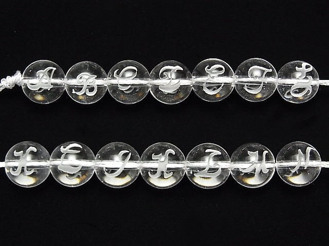 1 Strang 19,99 $! Alphabet A-Z (kursiv) Gravur! Kristall AAA Rund 10mm 1 Strang Perlen (26 Stück).