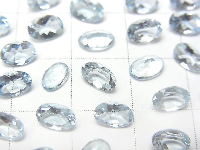 Hochwertiger Aquamarin AAA lose Stein oval facettiert 6x4mm 2 Stück