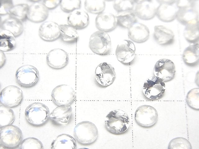 Hochwertiger Regenbogen-Mondstein AAA Ungebohrt Runder Facettiert 4x4mm 10Stück $17.99!