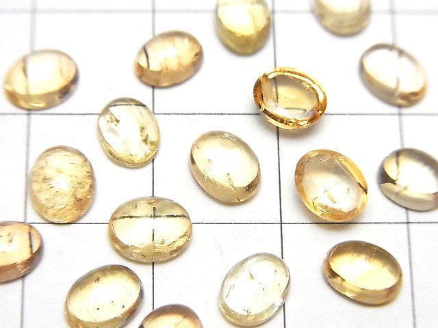 Hochwertiger Imperial Topas AAA- Ovaler Cabochon 6-6.5x5mm 4Stück $14.99!