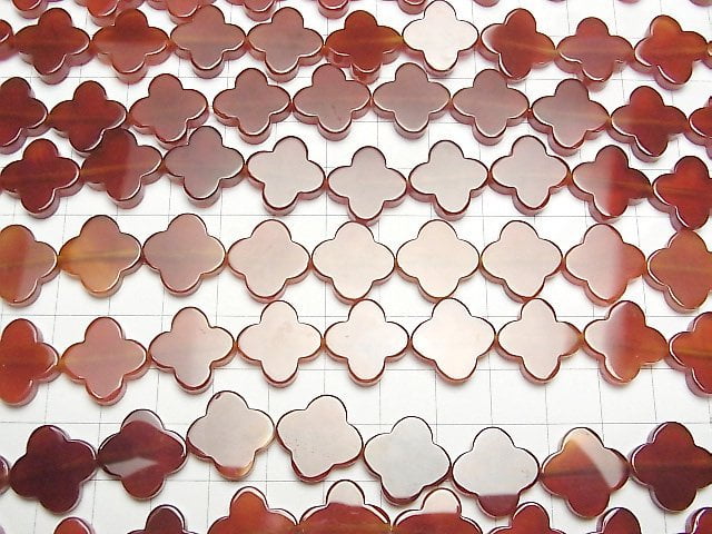 Karnelian AAA- Blumenmotiv 16x16x3.5mm halb oder 1strang Perlen (ca. 15 Zoll / 36 cm)