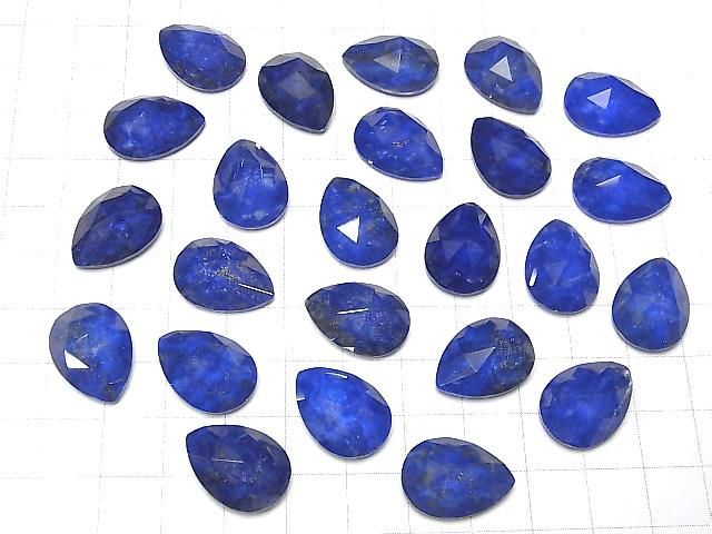 Lapislazuli x Crystal AAA Pear Shape Rose Cut 18x13mm 2pcs