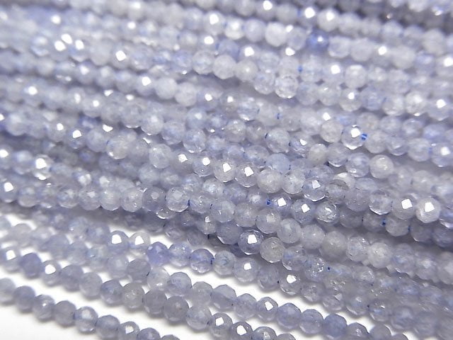High Quality! Tanzanite AA++ Faceted Round 1.8mm 1strand beads (aprx.15inch/37cm)