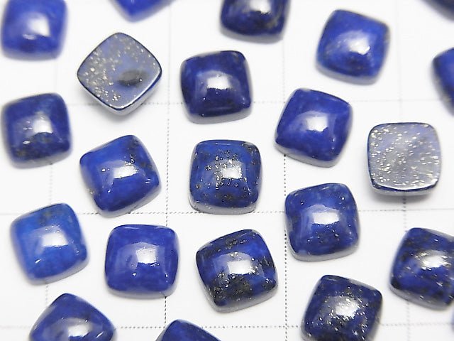 Lapislazuli AA++ quadratischer Cabochon 6x6mm 5 Stück