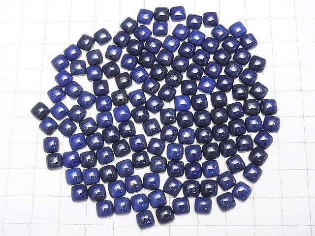 Lapislazuli AA++ quadratischer Cabochon 6x6mm 5 Stück