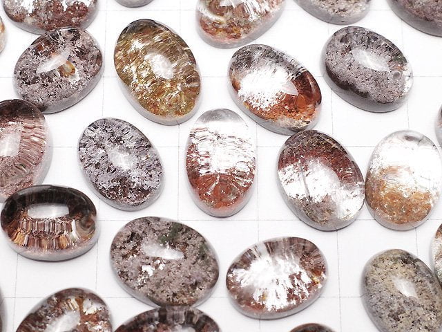 Red Garden Quartz AAA Oval Cabochon Size Mix 2pcs