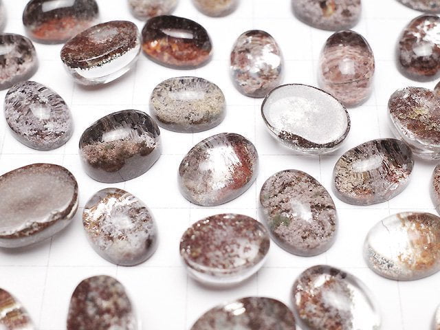 Red Garden Quartz AAA Oval Cabochon Size Mix 2pcs