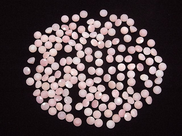 Rosenquarz AAA- Lose Steine Rund Facettiert 4x4mm 10 Stück