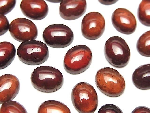 Hochwertiger Hessonit Granat AAA Ovaler Cabochon 10x8mm 3 Stück